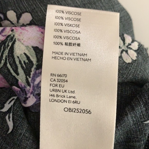 Free People Boho High Low Long Sleeves Women's Top Dark Combo Size Small - Picture 8 of 8